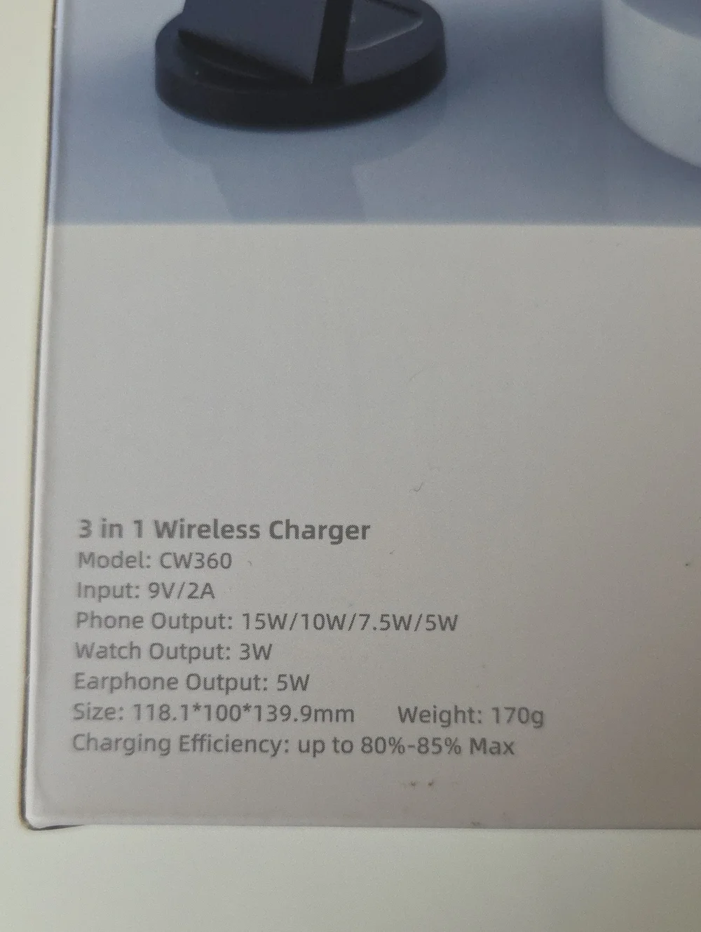 CW360 3-in-1 Wireless Charger - Black